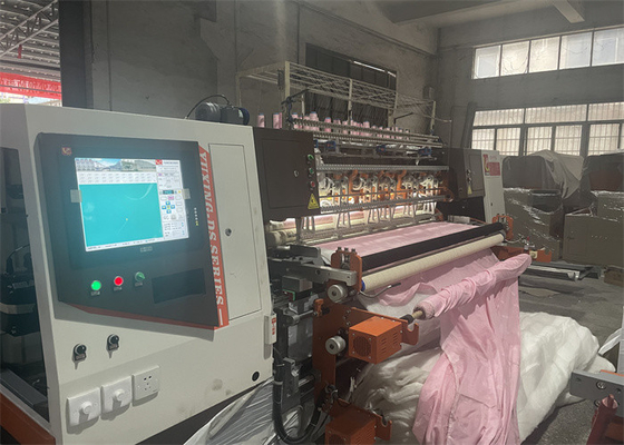 Máy chần bông vi tính điện chính xác cao với hệ thống cấp liệu tự động